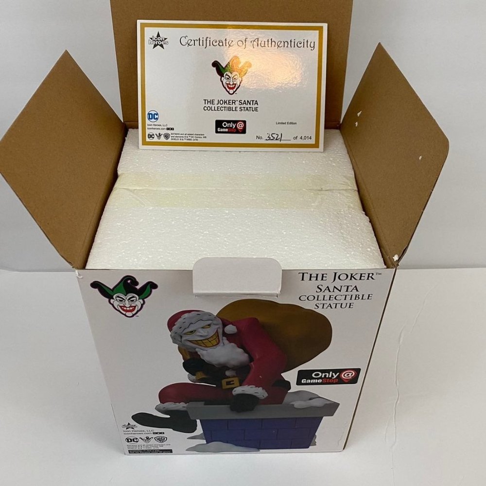 The Joker Santa Collectible Statue Only at Gamestop